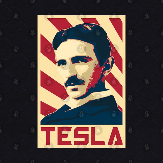 Nikola Tesla Retro by Nerd_art